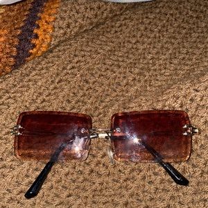 brown glasses